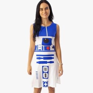 STAR WARS R2-D2 Costume Dress Women's Ladies Cosplay Droid